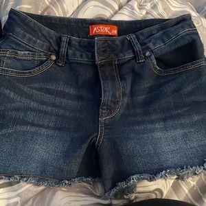Size 3, Denim Jean shorts, Astor Denim, Rarely worn